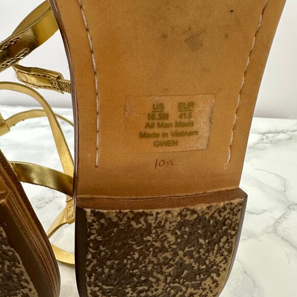 Sam Edelman 10.5 Gwen Gold Gladiator Sandal - Picture 9 of 9